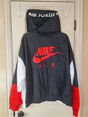 Nike Black Red White Air Jordan Windbreaker Jacket